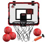 KIMIGO Canestro Basket Bambini,Canestro Basket da Camera,Mini Canestros da Baskets,Giocattoli Sportivi per Bambino,con 4 Palline,Pompa,Scoreboard,2 reti,per 4 5 6 7 8 9 10 12 Anni Ragazzi Ragazze