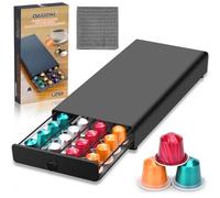 KIMIGO Cassetto Porta Cialde Caffè Compatibile, Porta Capsule per 40 Capsule, Coffee Machine Stand, Adatto per Casa e Ufficio