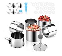 KIMIGO Coppapasta Tondi,Anelli per Torte,Coppapasta tagliapasta in Acciaio Inox, Coppapasta per Torte,Crostata Microforato in Acciaios,Stampi Coppa Pasta di Acciaio per DIY Mousse Torte Dessert
