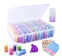 KIMIGO Diamond Painting Accessoires Boite de Rangement,Boîte de Rangement Diamant,Boite de Rangement Diamond Painting Accessoires avec Entonnoir et Autocollant,pour Art Craft 5D Peinture Diamant