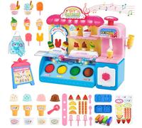 KIMIGO Formine per Plastilina,Plastilina per Bambini,Pasta Modellabile con 33 Accessori,Gelatiera Argilla da Modellare per 36 Plastilinas,Giochi Bambini Regalo per Ragazzi e Ragazze dai 3 ai 12 Anni