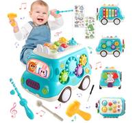 KIMIGO Giochi Bambini 1 Anno,Giochi Montessori con Xilofono,Pesca e Whack a Mole,Abilità Motorie Giocattoli Educativ,Regalo di Compleanno per Bambini di 1-3 Anni