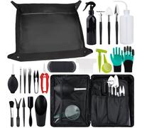 KIMIGO Set di Attrezzi da Giardino,Attrezzi Giardinaggio,Set di Attrezzi da Giardinaggio,Mini Attrezzi da Giardino Kit,Set di Strumenti per Bonsai per La Cura di Piante in Miniatura in Interni