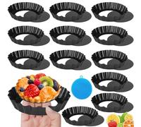 KIMIGO Stampo Crostata,Teglia per Crostata per Torte,Stampo per Quiche,Teglia Tonda per Crostata,Stampi per Tortine,Teglia Crostata in Acciaio al Carbonio con Fondo Amovibile Stampi per Crostatine