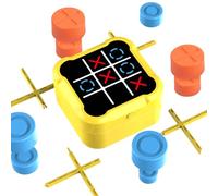 KIMIGO Tic Tac Toe, Gioco Tris Elettronico,Portatili Giochi di Puzzle Smart,Console Portatile per Puzzle 5 in 1, Regali di Giochi da Tavolo per Bambini e Adulti (Giallo)