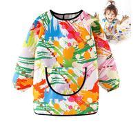 KIMIMARA Grembiule da Pittura per Bambini - Grembiule da Pittura per Bambini Impermeabile e Repellente Allo Sporco per Bambini e Bambine Dai 7 ai 12 Anni (Stripe)