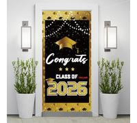 Kimini-Ki Striscione per porta con scritta "Congrats Class of 2026", striscione per laurea 2026, decorazioni per feste per master, scuole elementari, università superiori, decorazione per interni ed