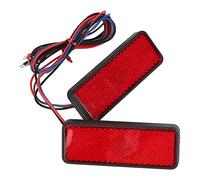 KIMISS 1 Paio di Catarifrangenti universali a LED per Motocicletta Che guidano la Luce Posteriore del Freno Posteriore