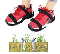 KIMISS 1 Paio di Scarpe per Unghie Aeratore per Prato - Strumento di Scarificazione del Coltivatore di da Giardino per la Cura del Prato e Aerazione del Suolo