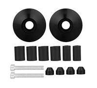 KIMISS 1 paio tappi coprimanubrio per moto, tappo universale per manubrio per moto in lega di alluminio CNC(Nero)