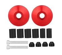 KIMISS 1 paio tappi coprimanubrio per moto, tappo universale per manubrio per moto in lega di alluminio CNC(Rosso)