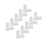 KIMISS 10 Pezzi Raccordi in Plastica con Innesto per Tubo a Gomito a 90 Gradi, Adattatore con Giunto Spinato Uguale a Forma di L per Acquario, Sfiato Batteria per Auto 8 Mm,