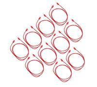 KIMISS 10 Set Cavo di Prova con Spina a Banana Cavo Elettrico in Ottone per Multimetro Test Scientifico Industriale Ad Alte Prestazioni da 2 Mm Misura Ispezione Sonde (rosso)