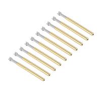 KIMISS 100 Pz Pogo Pin Q Testa Tipo 4 Artigli Pin per Test PCB in Ottone e Acciaio Inossidabile - Sonde Caricate A Molla con Corrente Nominale 5 A per Connessioni di Saldatura Affidabili