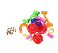 KIMISS 105pcs Plastic Pathway Set Giocattolo in Mattoni con Palline Rotolanti - Giocattoli da Costruzione Creativi per Migliorare le capacità Motorie e l'osservazione (29pcs (678-1))