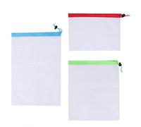 KIMISS 12 Pcs Bag di Prodotti Riutilizzabili | Memoria Ecologica in Poliestere in Mesh Vegetale e Frutta | Borse in Rete da Cucina Leggere e Lavabili per Generi Alimentari, Giocattoli e Accessori