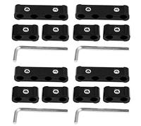 KIMISS 12 pezzi in lega di alluminio motore candela candela separatore divisore per 8mm 9mm 10mm(nero,)