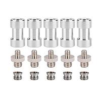 KIMISS 15pcs da 1/4 a 3/8 Adattatore a Vite Convertitore, Supporto per Lampada Lampada Lampada per Flash della Telecamera in Metallo, qualità Premium, Machinata a CNC, Filo Preciso,