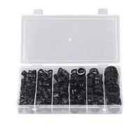 KIMISS 160 Pezzi di Protezione per Passacavo a Scatto - Boccola a Scatto per Cavo in Plastica di Nylon in 6 Dimensioni per Isolamento del Cavo e Assorbimento delle Vibrazioni