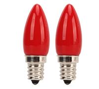 KIMISS 2 Pezzi Lampadine a Candelabro a LED Rosso per Lampadari E12 4 LED SMD2835 Lampadina 220 V 1,5 W Lampadario a Parete in Vetro Luce Candela Applique a Soffitto Applique e Apparecchi