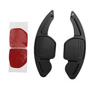 KIMISS 2 pezzi leva del cambio al volante per auto, paddle cambio volante in alluminio per A4L S5 (nero)