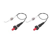 KIMISS 2 Set Set di Accenditori per Fornelli per Grill - Accensione a Scintilla Filettata Universale per Griglie per Barbecue da, Kit di Accensione Piezoelettrica con Ago da 30 Cm