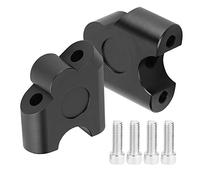 KIMISS 2Pcs 22mm universale manubrio per moto riser manubrio morsetto indietro spostare adattatore adattatore (nero)