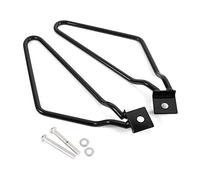 KIMISS 2Pcs Borse sella per moto Staffe di montaggio Staffe di supporto Staffe di montaggio per XL883/1200 HD1450/1584(Nero)=barre supporto borse moto