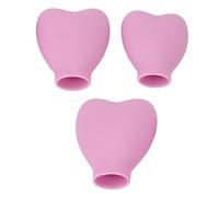 KIMISS 3 Pezzi Copri Pennelli per Trucco in Silicone a Forma di Cuore - Cappucci Protettivi per Pennelli Cosmetici Portatili per Protezione Dalla Polvere, Accessori Carini e Pratici per Donne e (PINK)