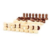 KIMISS 32 Pezzi Set di Giochi di Scacchi Internazionali in Legno - Pezzi Robusti Non Tossici per il Divertimento in Famiglia e la Crescita Intellettuale
