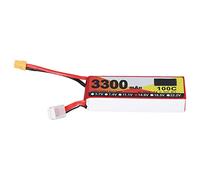 KIMISS 3300 MAh 100c 14,8 V Batteria Lipo con Spina XT60 per Elicotteri RC, Automobili e Aeromobili - velocità di Scarica Elevata, a Lungo Termine, Compatibile con più Modelli