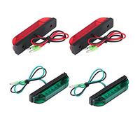 KIMISS 4 pezzi per navigazione, rosso e verde, impermeabile, per barca marina, yach=lampadine luce navigazione
