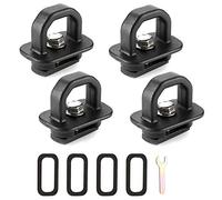 KIMISS 4 pz Camion Bed Tie Down Pickup Ancore Laterali Loop Loop Ganci in lega di alluminio Corda fissa fibbia universale per pick-up, camion, auto, veicoli