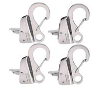 KIMISS 4 Pz Clip per Paraurti per Barche a Sgancio Rapido Gancio per Paraurti Regolabile in Acciaio Inossidabile Gancio Scorrevole per Corde da 3/8-5/8 Pollici Linee Parafango Marine di (Silver)