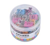 KIMISS 40 PCS Box Cute, Smiling Face Metal Paper Binder G1 4 Water Pump creatività Color Clip per Office School