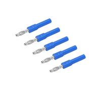 KIMISS 5 Pezzi 4 Mm Adattatore per Spina Banana Connettività Strong Buona conducibilità 4 Mm a 2 Conversione Banana Plug (BLUE)