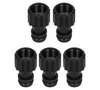 KIMISS 5 Pezzi G3/8 Connettore Capezzolo Filo Femminile - Connettore Rapido Rubinetto di Plastica per Irrigazione del Giardino e Raccordi per Tubature dell'Acqua