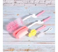 KIMISS 5 Pezzi Set di Pennelli per la Pulizia del Baby Biberon - Spugna e Pennelli in Nylon per l'alimentazione di Bottiglie, Capezzolo e Paglia - Setole Morbide Pulizia Ed Efficace