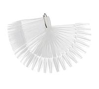 KIMISS 50 Bastoncini per Consigli per Nail Art, Cartoncini Colorati per Esercizi di Salone, Ideali per la Selezione e il Design del Colore dello Smalto (Trasparente)