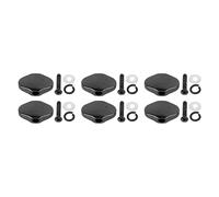 KIMISS 6 Pezzi Manopole per Accordatura per Chitarra Mac Head Peg Tuner con Viti e Rondelle per Chitarra Elettrica - Prestazioni Regolabili e Facile Installazione (BLACK)