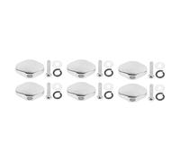 KIMISS 6 Pezzi Manopole per Accordatura per Chitarra Mac Head Peg Tuner con Viti e Rondelle per Chitarra Elettrica - Prestazioni Regolabili e Facile Installazione (SILVER)