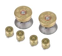 KIMISS 6 Pezzi Pulsanti Proiettile e Kit Mod Levetta Levetta Joystick Proiettile in Metallo Dorato in Lega di Alluminio per Controller
