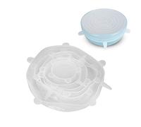 KIMISS 6 Pezzi Universali per Alimenti a Silicone Estese per Alimenti - Strumento da Cucina a Prova di Perdite per Ciotole, Tazze e Piatti - Custode di Riutilizzabili Ecologici