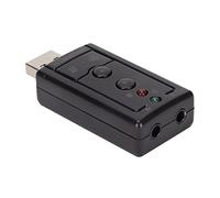 KIMISS 7.1 Adattatore di Schede Virtuale Canale con Porte USB 2.0 e Microfono - Amplificatore Interno per i Giochi per PC e lo Streaming