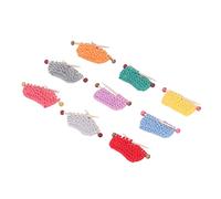 KIMISS 9 Pezzi Kit Maglione a Maglieria in Miniatura per Bambole - Filo Colorato per Lana per Decorazione della Casa delle Bambole - Include 9 Maglioni in Maglia a Mano in Colori Vivaci