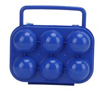 KIMISS ABS Egg Box 6 Grid Egg Box ABS Plastic Portable Egg Storage Carrier Case ABS 6 Grid Egg Box per la Conservazione di Uova al Coperto All'aperto (Blu)
