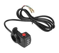 KIMISS Acceleratore a pollice 48 V, Acceleratore elettrico Controllo velocità Acceleratore a pollice torsione per bici elettrica E-bike (nero)=acceleratore bici elettrica