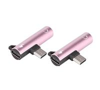 KIMISS Adattatore 2 in 1 da USB C a 3,5 Mm per S23/S22/S21 - Cavo di Ricarica per Cuffie USB Tipo C per 15, 8, Design ABS Durevole (PINK)
