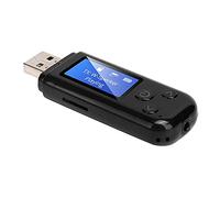 KIMISS Adattatore 5.0 con Schermo LCD, Ricevitore e Trasmettitore, AUX da 3,5 Mm, Visualizzazione dello Stato in Tempo Reale, Controllo della Musica e Batteria Integrata (BLACK)