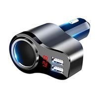 KIMISS Adattatore per Caricabatteria da Auto USB, Caricabatteria da Auto Dual USB Port Splitter Presa 12V-24V Presa Accendisigari